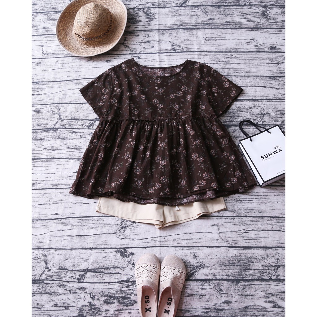 ÁO BABYDOLL HỌA TIẾT HOA NHÍ