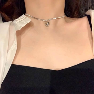 vòng cổ Mặt Trái Tim Đính Đá Thời Trang Cho Nữ