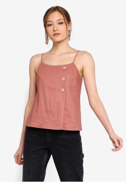 Áo TOP SHOP hai dây linen xuất xịn