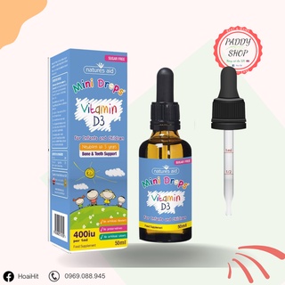 Vitamin D3 Vitamin D3 Drops Natures Aid 50ml cho bé từ sơ sinh