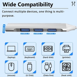GFNET Bộ chia USB C HUB Bộ chuyển đổi OTG tốc độ cao Điện thoại di động Bộ mở rộng USB 3.0 cho Dell