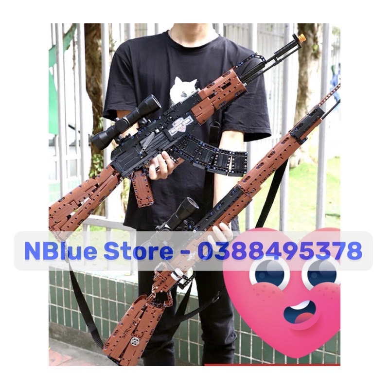 Đồ chơi lắp ráp lego PUBG K98 trang trí mô hình lắp ghép 738 mảnh Cadfi C61009