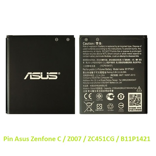 Pin Asus Zenfone C / Z007 / ZC451CG / B11P1421