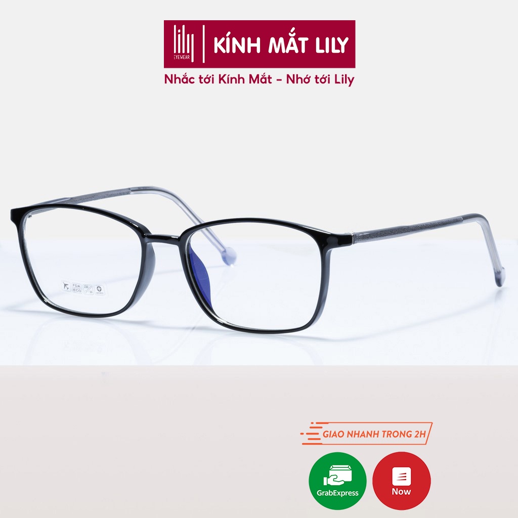 Gọng kính mắt thời trang Lilyeyewear vuông nhựa dẻo, thanh mảnh nhiều màu độc đáo 8249