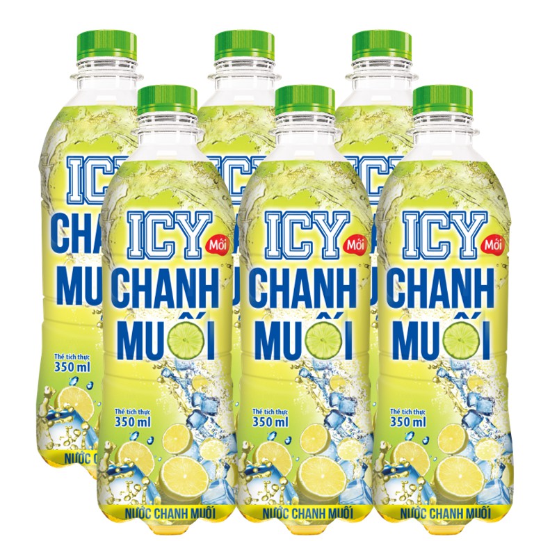 Thùng 24 chai nước uống Chanh muối ICY - Chai 350ml (Vinamilk)