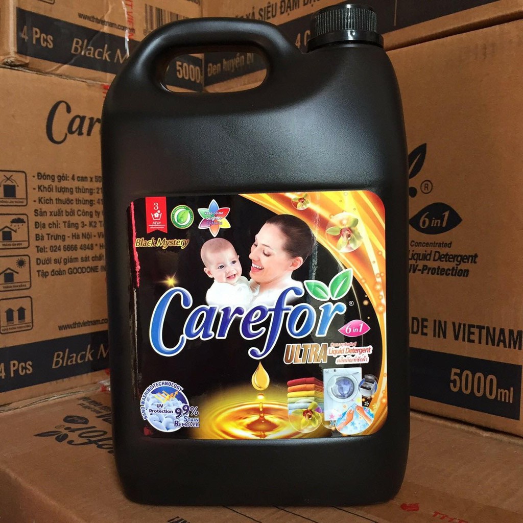 NƯỚC GIẶT QUẦN ÁO 6 IN 1 CAREFOR 3500ML BLACK-SIÊU ĐẬM ĐẶC