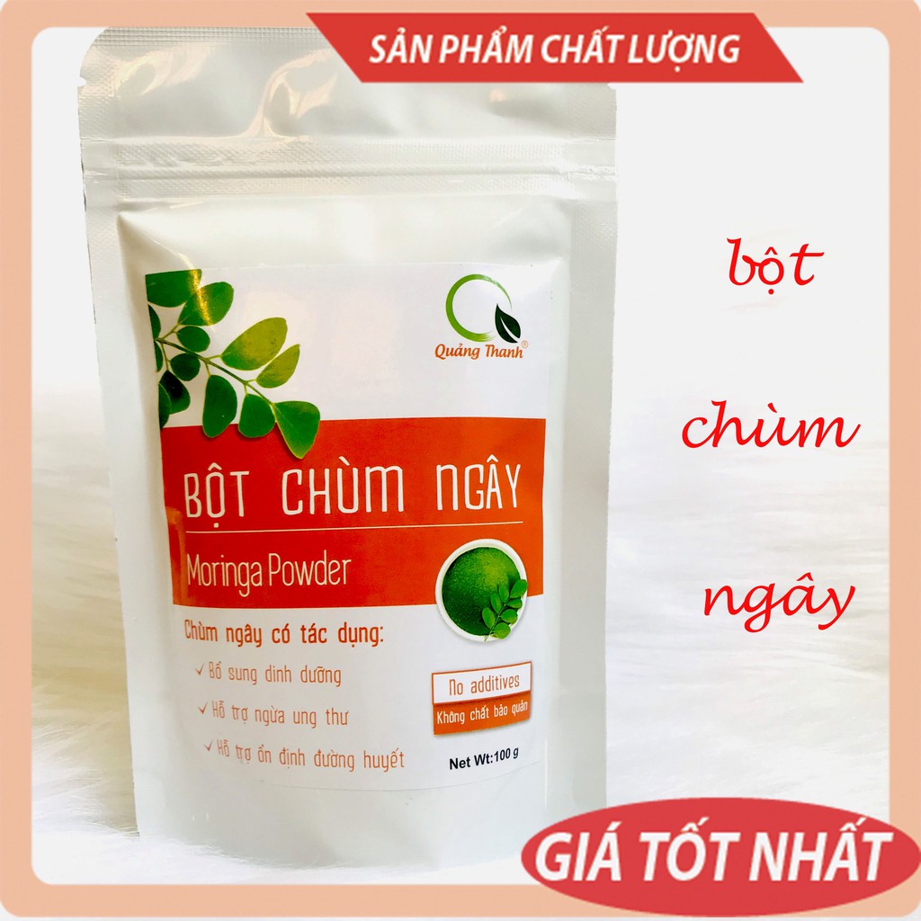 Bột Chùm Ngây Quảng Thanh Nguyên Chất - Chứa Hàm Lượng Dinh Dưỡng Cao.