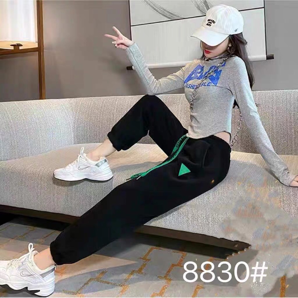Quần bom kaki nữ  tang chữ C Bomber cạp chun, quần đũi bom nữ bo gấu chất mềm mát xịn xò