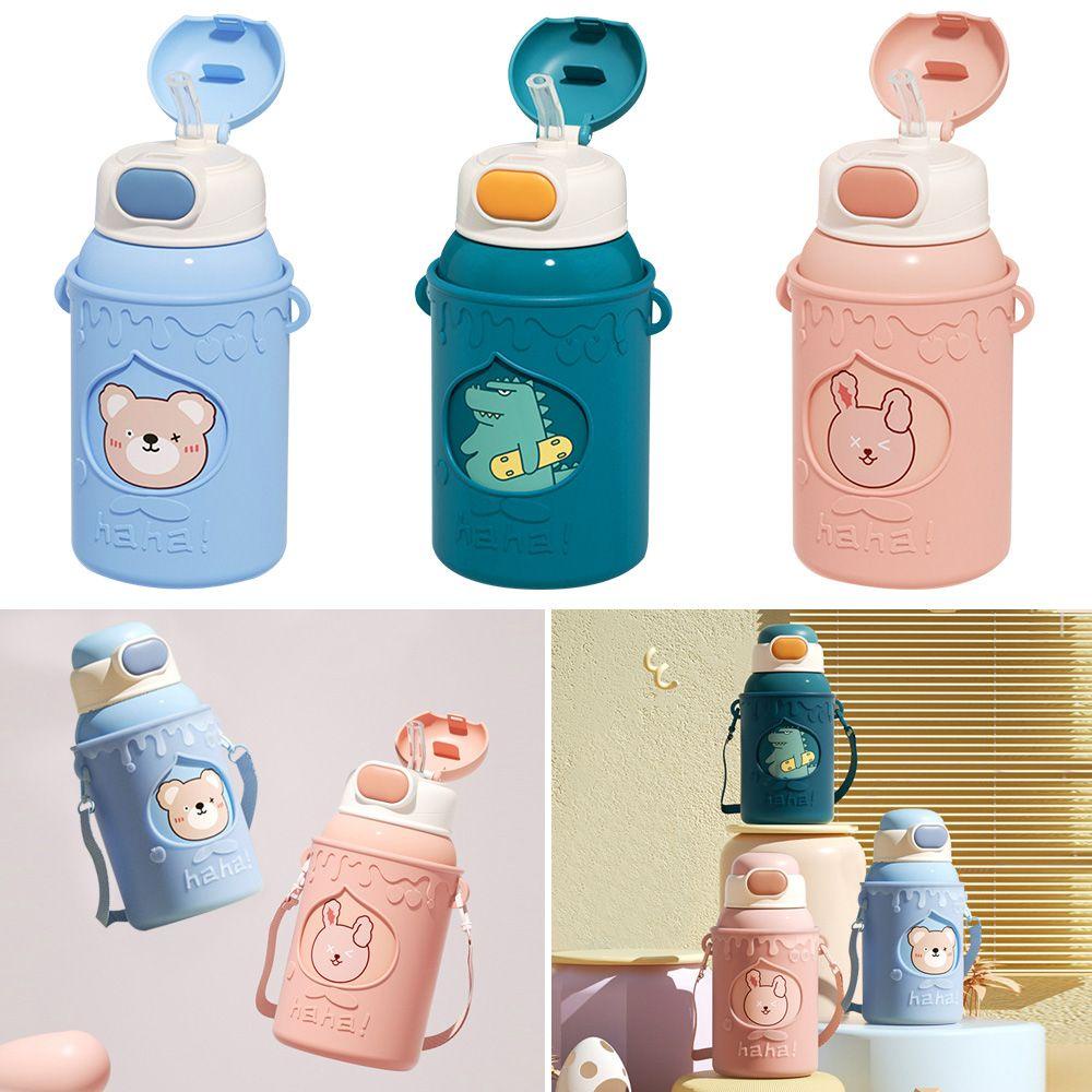 LET Bình Nước Silicone 500ml Kèm Ống Hút