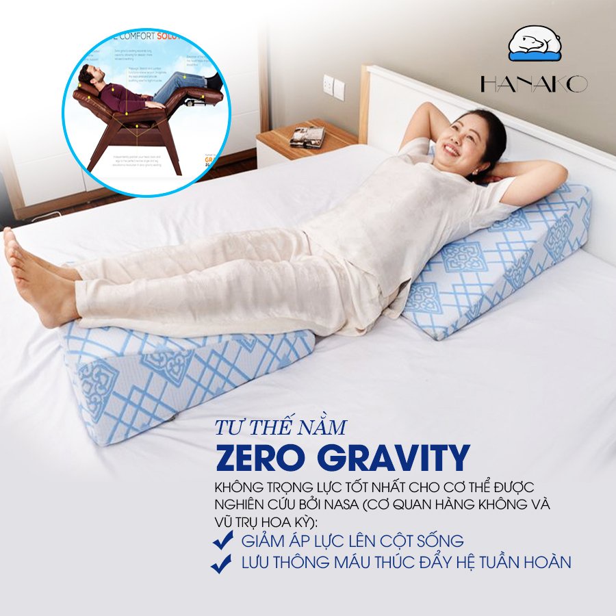 GỐI TRÀO NGƯỢC DẠ DÀY CHO NGƯỜI LỚN HANAKO RẺ NHẤT - CAO 16CM - DÀNH CHO NGƯỜI MỚI BỊ TRÀO NGƯỢC,  LOÉT DẠ DÀY, KHÓ THỞ