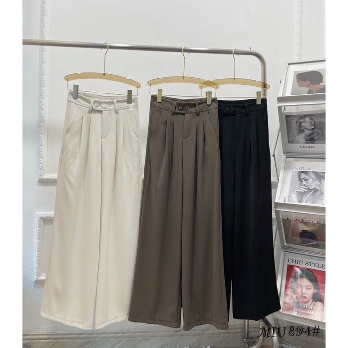 Quần vải ống xuông hai cúc 894