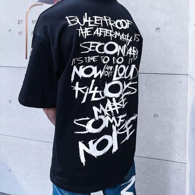 Áo thun unisex in chữ phing cách chuẩn hàng thái