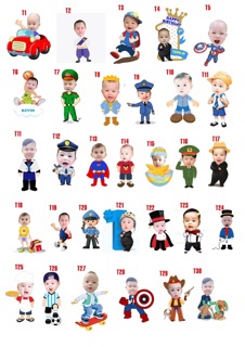 Chibi trang trí sinh nhật cho bé yêu