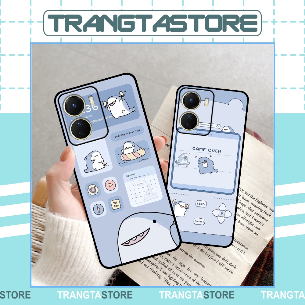 Ốp Vivo Y16 in hình nền cá mập đáng yêu giá rẻ