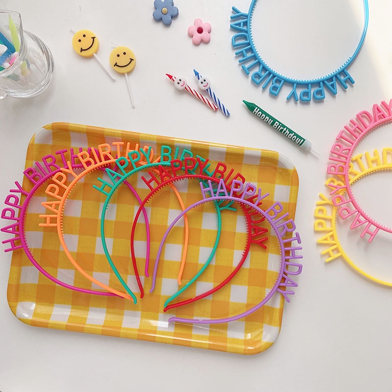 Băng Đô Hình Bánh Kem Sinh Nhật Phong Cách Hàn Quốc