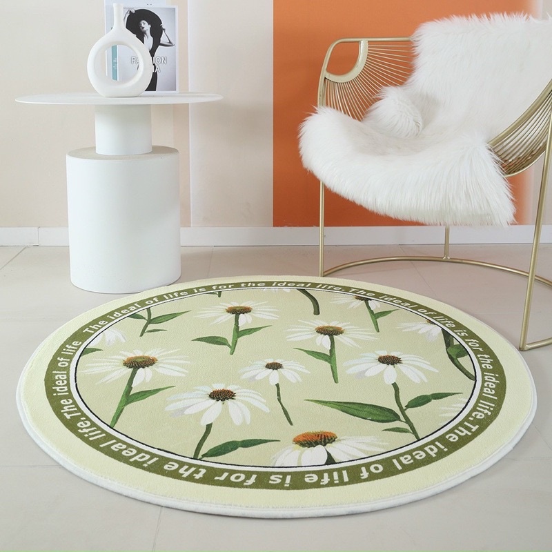 Thảm tròn decor phòng IGUN BEDDING mẫu hoạt hình siêu hot