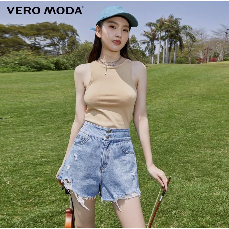 Vero Moda áo không tay ôm sát cổ tròn phong cách size S new tag