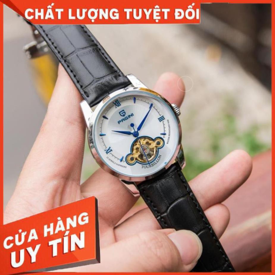 [Chính Hãng 100%] Đồng Hồ Nam PAGINI PA19966 - Đồng hồ cơ automatic lộ máy hàng chính hãng, Bảo hành 5 năm