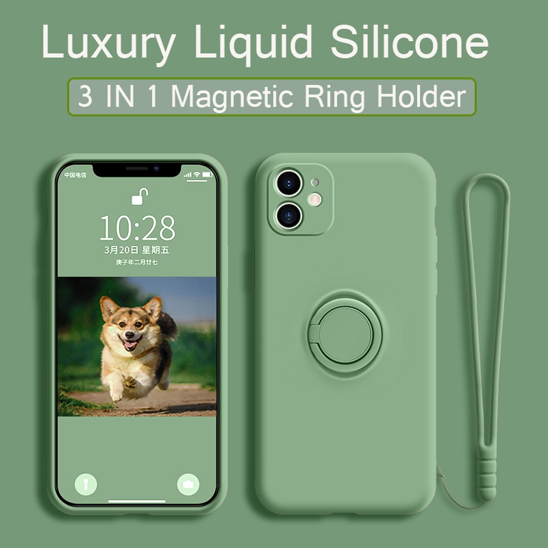 Ốp điện thoại silicone có giá đỡ cho Iphone 11 Pro 12 pro Xs Max Iphone 7 + 8 +  12 7 8 Plus