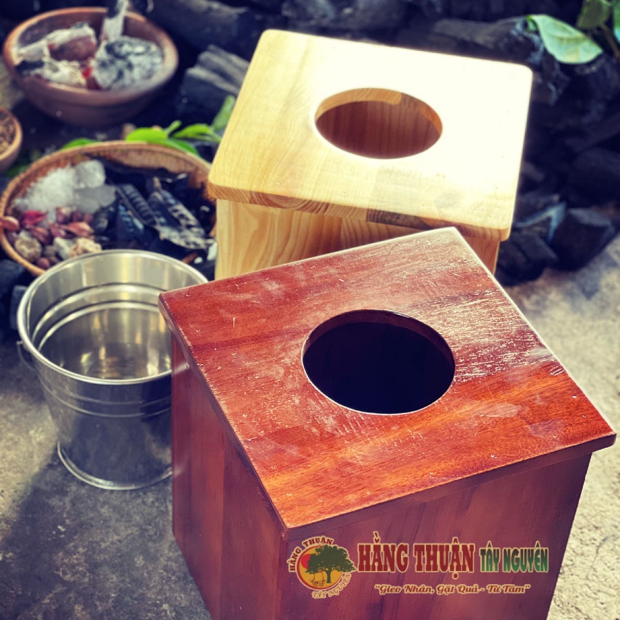 Combo Ghế Gỗ Thông Tự Nhiên Và Túi Xông Phụ Khoa Sét 12-24 Gói