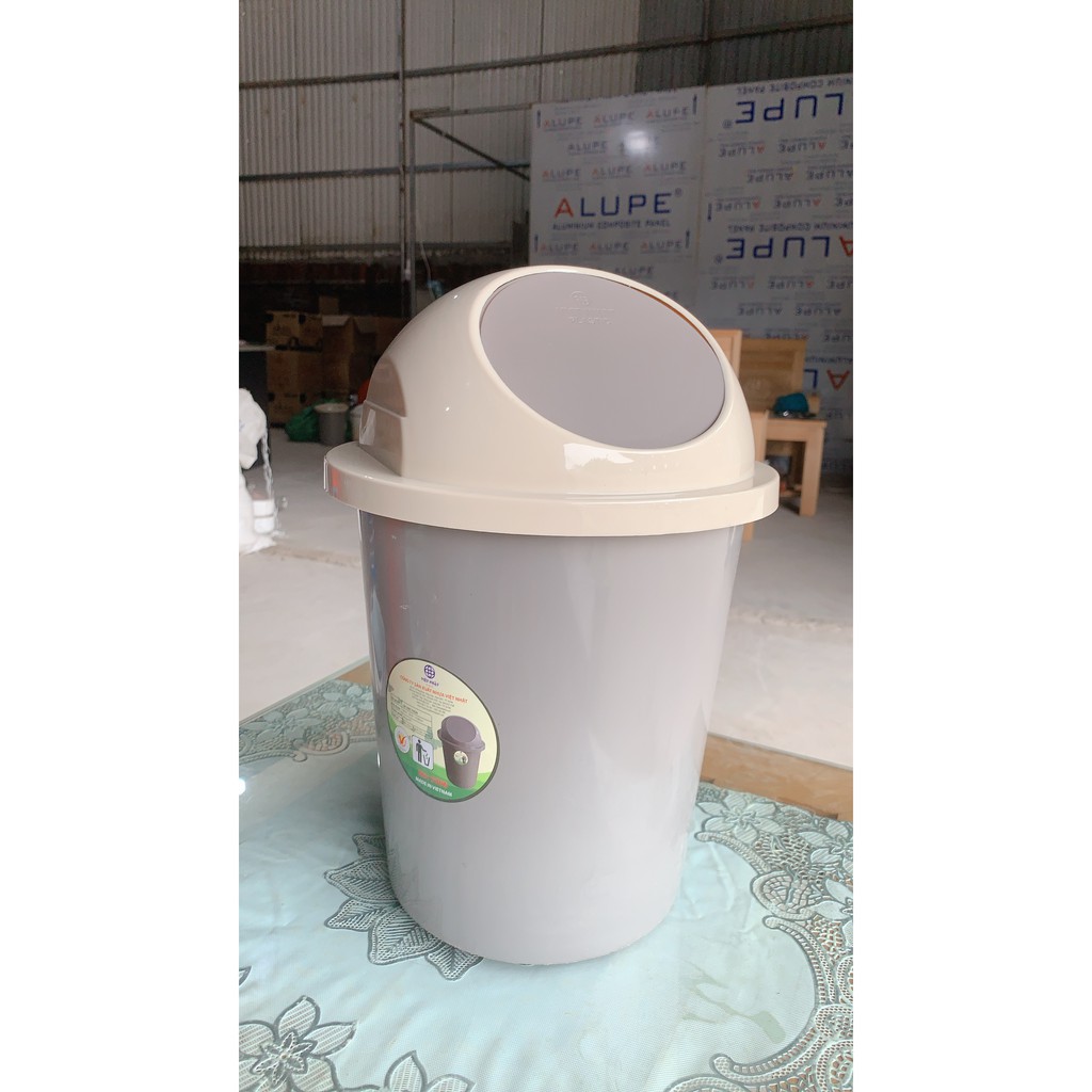⚡⚡ Thùng rác nắp lật tiện lợi nhựa Việt Nhật - Hộp tròn đựng rác nhà cửa, văn phòng thiết kế gọn gàng, bắt mắt