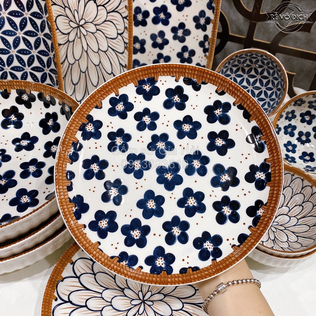 Bát đĩa Decor, Chén Dĩa Dễ Thương, Tô Ăn Cơm Sứ Đẹp Sét Mây Nhật H3 cực kỳ sang chảnh