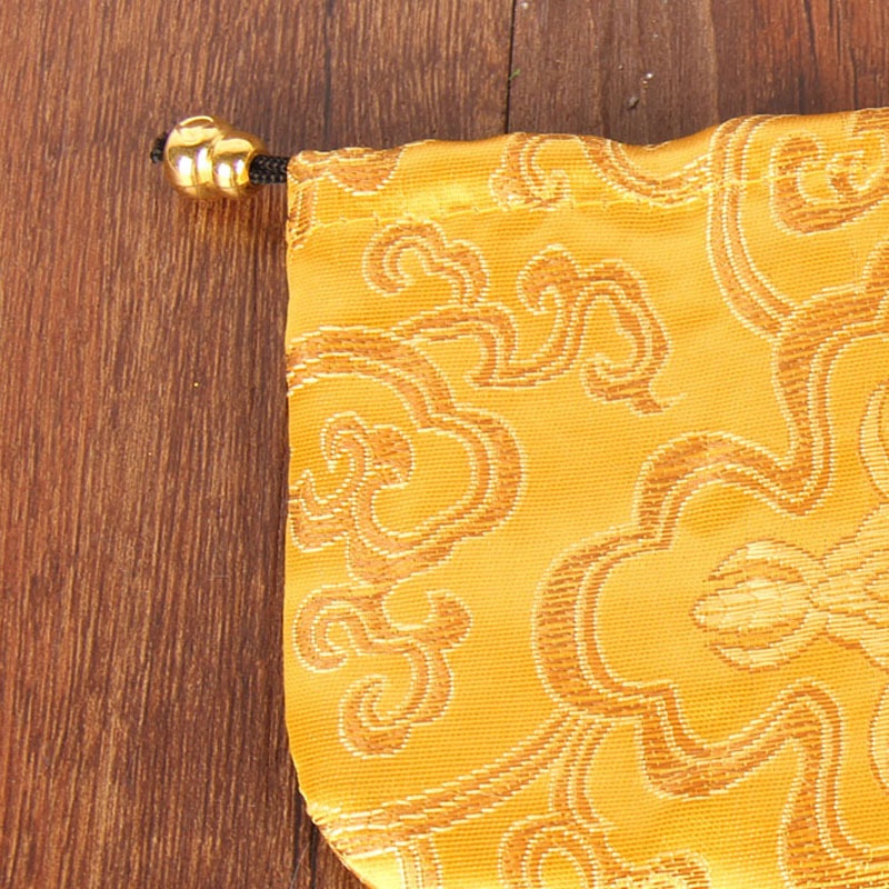 Túi dây rút mini đựng trang sức/kẹo chất liệu satin thêu họa tiết