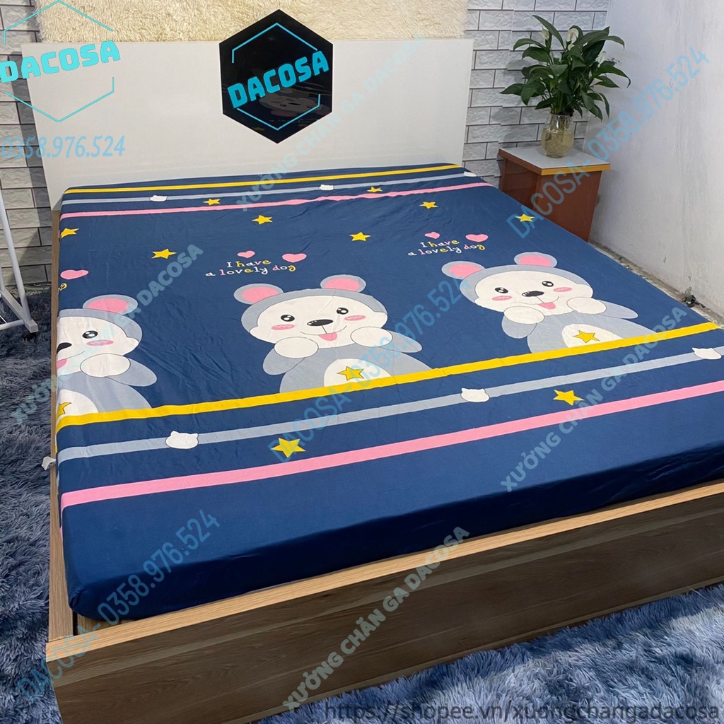 Ga trải giường cotton poly 1m6,1m8,drap giường hàn quốc nhập khẩu chính hãng DACOSA miễn phí bo chun | BigBuy360 - bigbuy360.vn