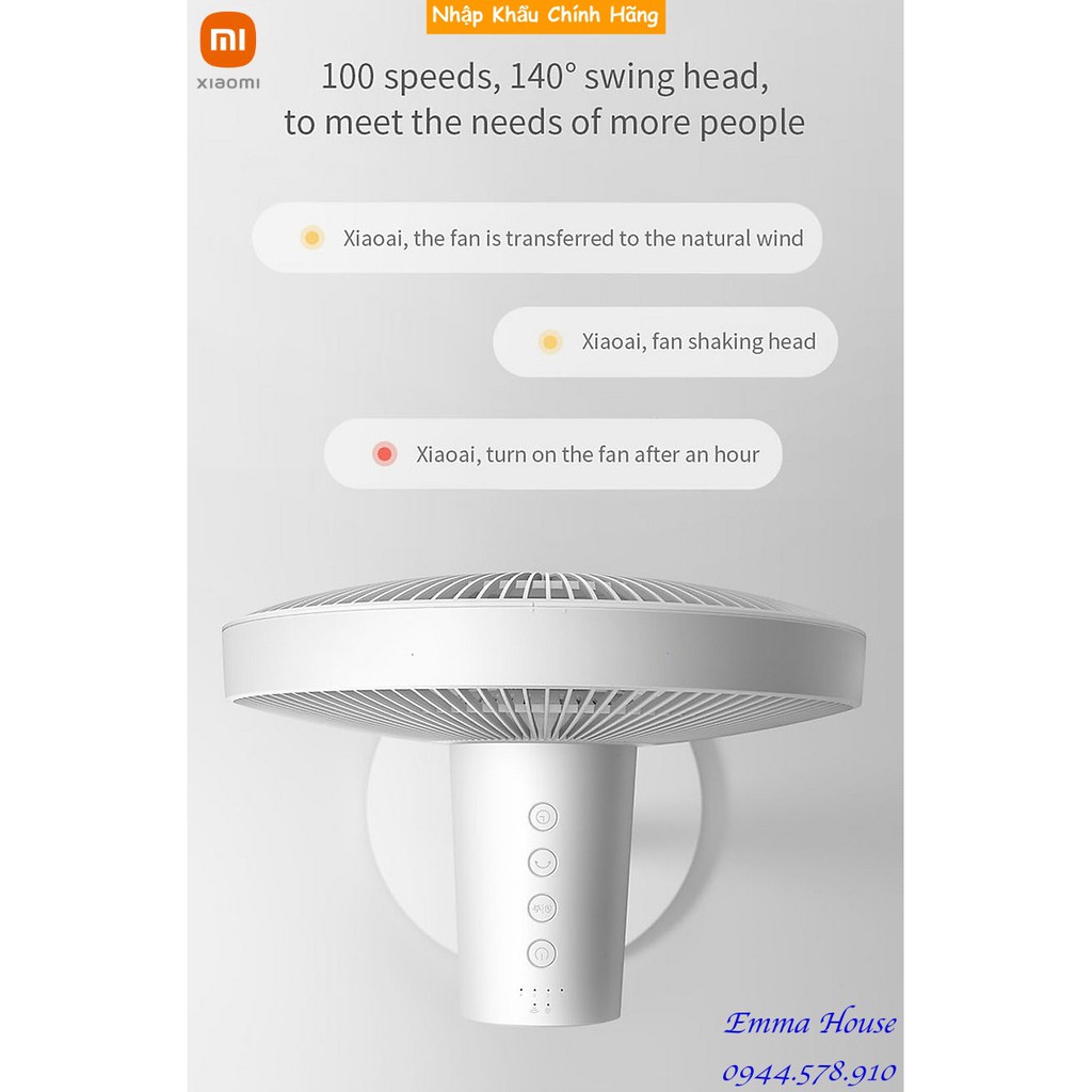 Quạt cây thông minh XIAOMI Mijia Standing Fan 1X, Chuyển đổi tần số dòng điện trực tiếp, Điều khiển ứng dụng Mihome