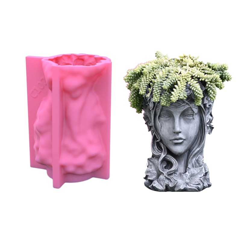 Khuôn Silicone Tạo Hình Làm Chậu Hoa 3D DIY