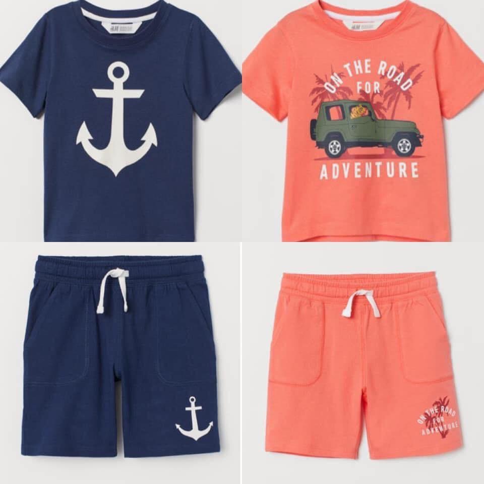 Set đồ bé trai hè cộc tay cotton TheBossBabyVN SH53 bộ đồ bé trai bé trai 2 màu: Xanh, Cam
