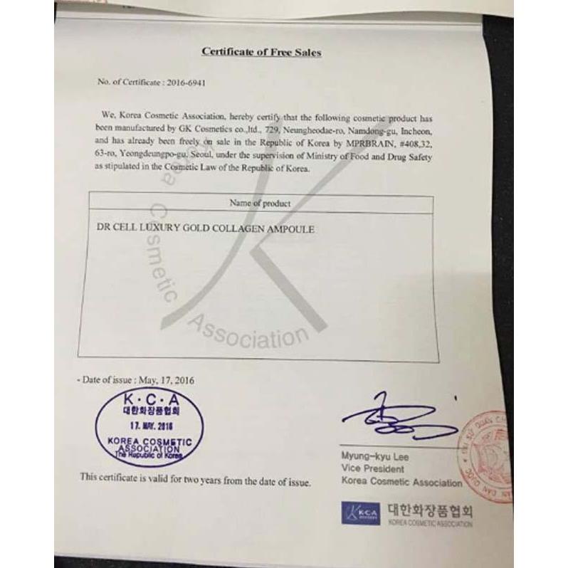 Tế Bào Gốc Luxuy Gold Collagen Ampoule Dr Cell, công nghệ Hàn Quốc Giúp Tái Tạo Làn Da Mới, Chăm Sóc Da Toàn Diện | BigBuy360 - bigbuy360.vn