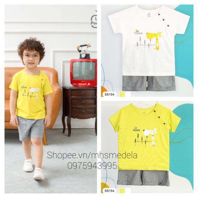 SS154 Bộ cộc La Pomme cúc vai chó đốm Snoopy