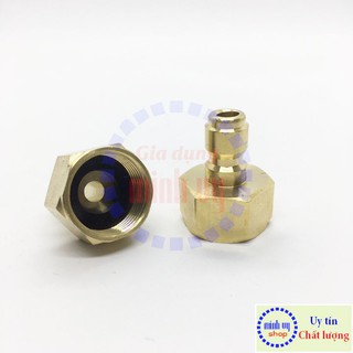  Khớp đực đồng nối nhanh 1/4" - ren trong 22mm