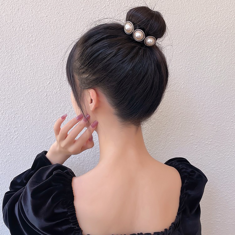 Kẹp tóc đính ngọc trai phong cách mùa hè Hàn Quốc