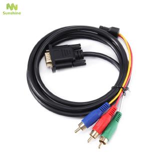 Dây Cáp Kết Nối 1.5m Vga Sang 3 Rca Cho Tv Pc Laptop Máy Tính