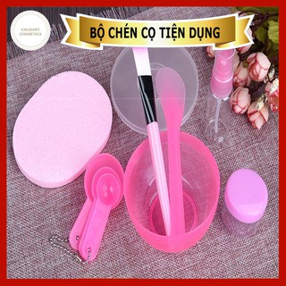 Bộ Chén Cọ Tiện Dụng - FREESHIP - Đắp Mặt Nạ Dưỡng Da Tại Nhà ( không kèm muỗng)