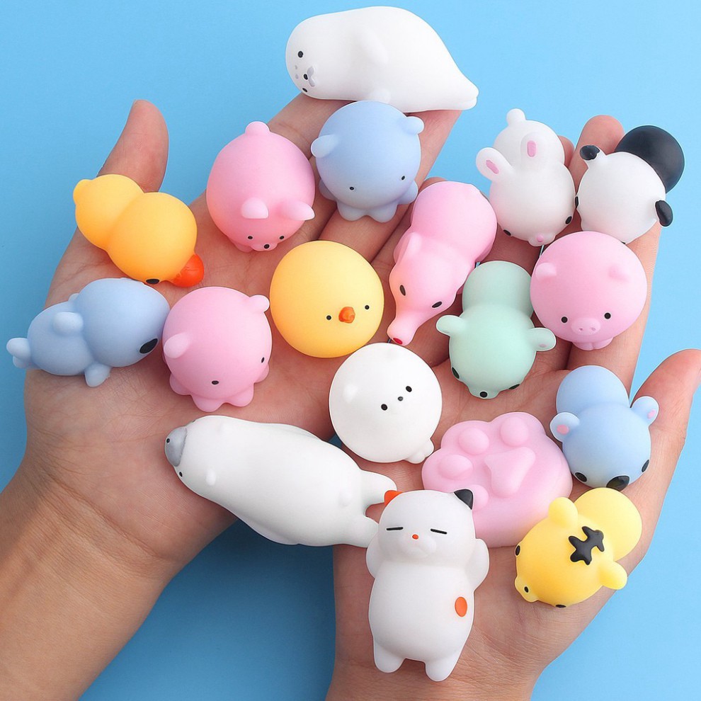 Bộ 16 Con Đồ Chơi Squishy Mochi Siêu Dễ Thương - Đồ Chơi Hình Thú