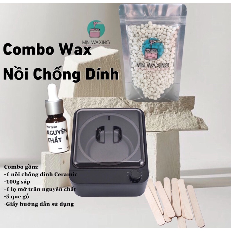 COMBO WAX LÔNG KÈM NỒI CERAMIC CHỐNG DÍNH