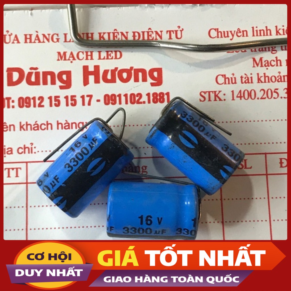 ⚡ 10c Tụ điện 3300uf -16v Cao Cấp ⭐