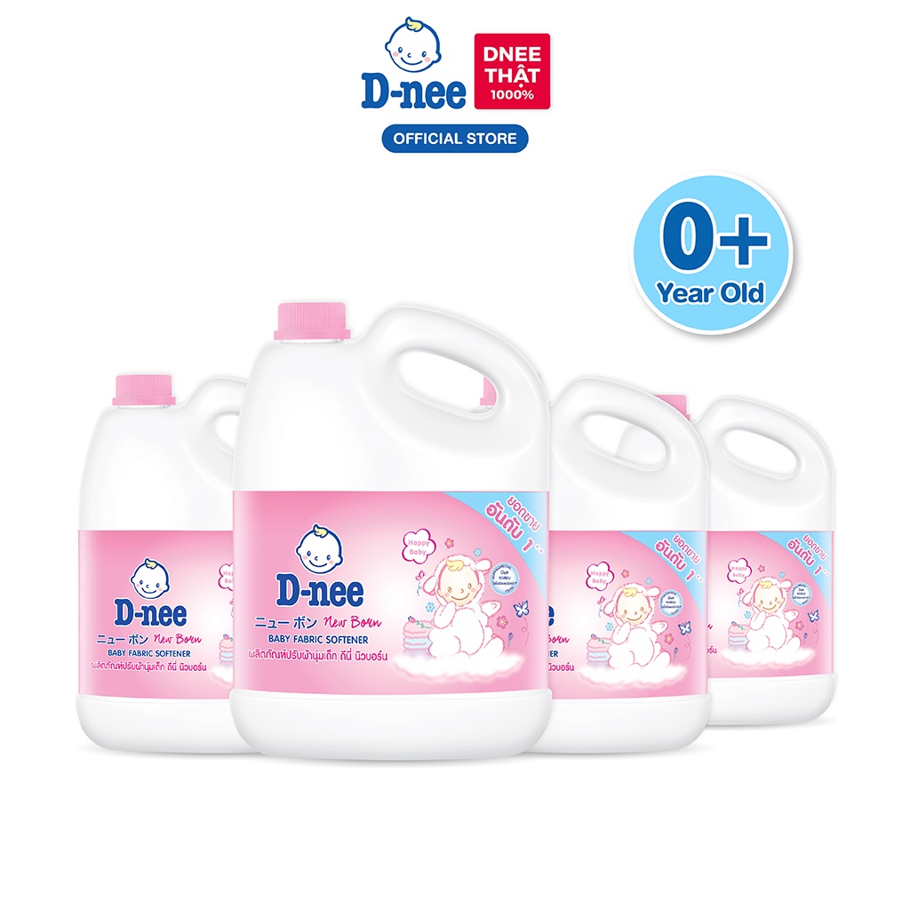 Combo 4 Nước xả vải D-nee 3000 ML. - Happy Baby