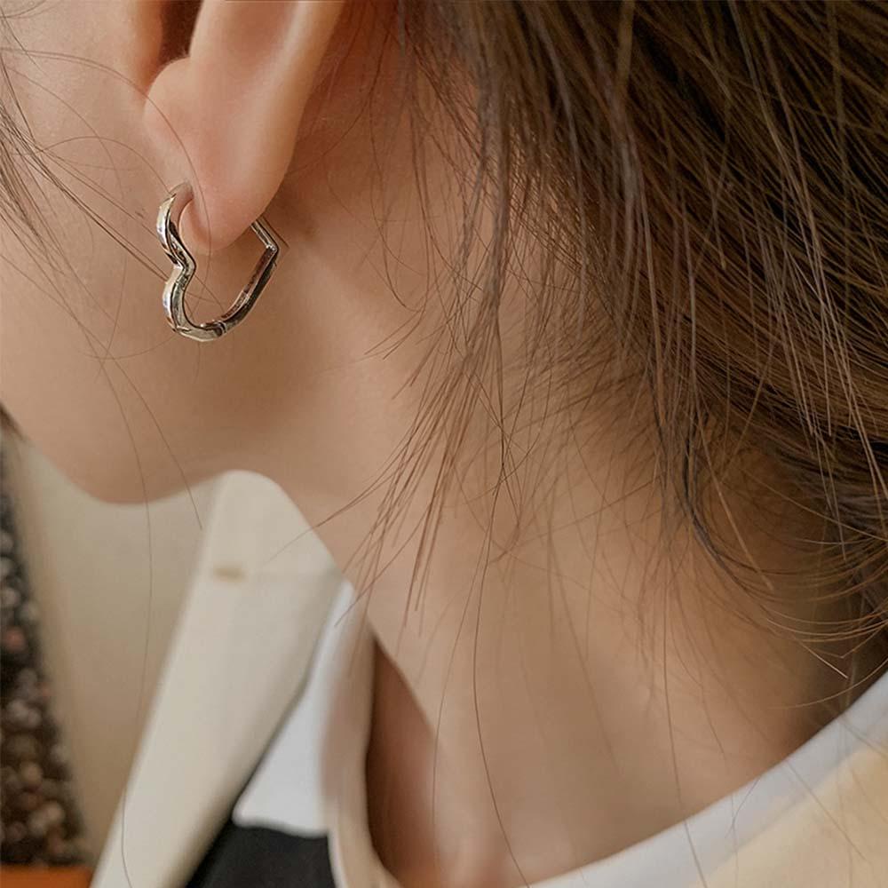 Bông Tai Hình Trái Tim Thời Trang Hàn Quốc VANES1 Dành Cho Nữ