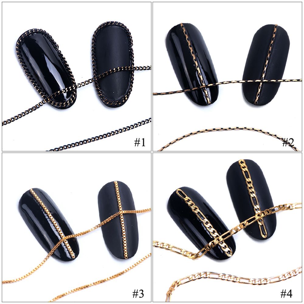 [Hàng mới về] Dây xích khóa kéo 1m 3D trang trí móng tay DIY