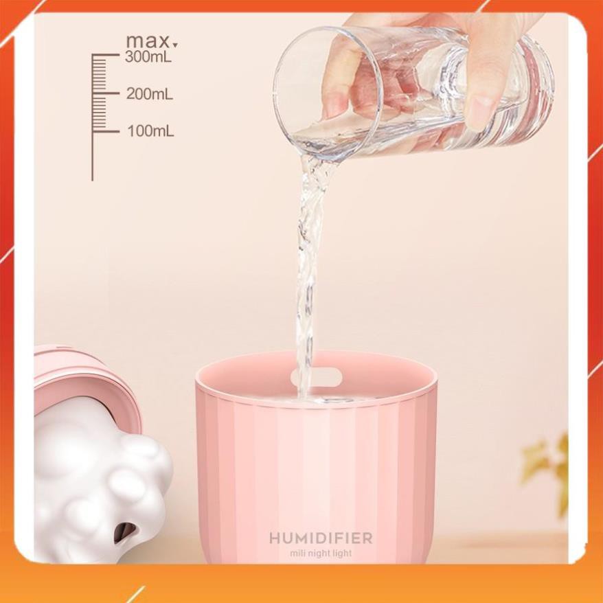 Máy phun sương mini Humidifier M206, dung tích 300ml, nhỏ gọn, đáng yêu. móng vuốt mèo