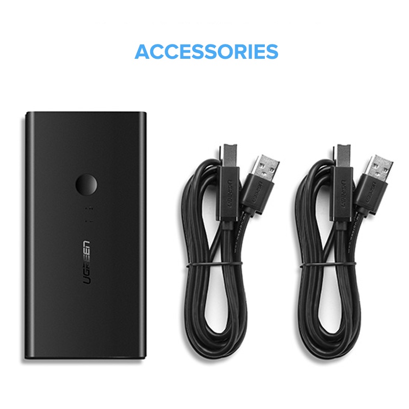 Hộp Ugreen chuyển đổi USB HDMI KVM 4K Ultra HD HDMI hỗ trợ chia sẻ màn hình cao cấp đa năng