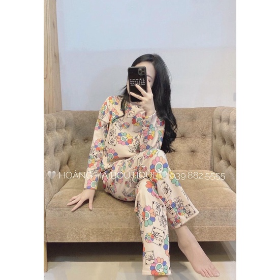 (rất ấm) BỘ NỈ DA CÁ NỮ HOẠT HÌNH CAO CẤP