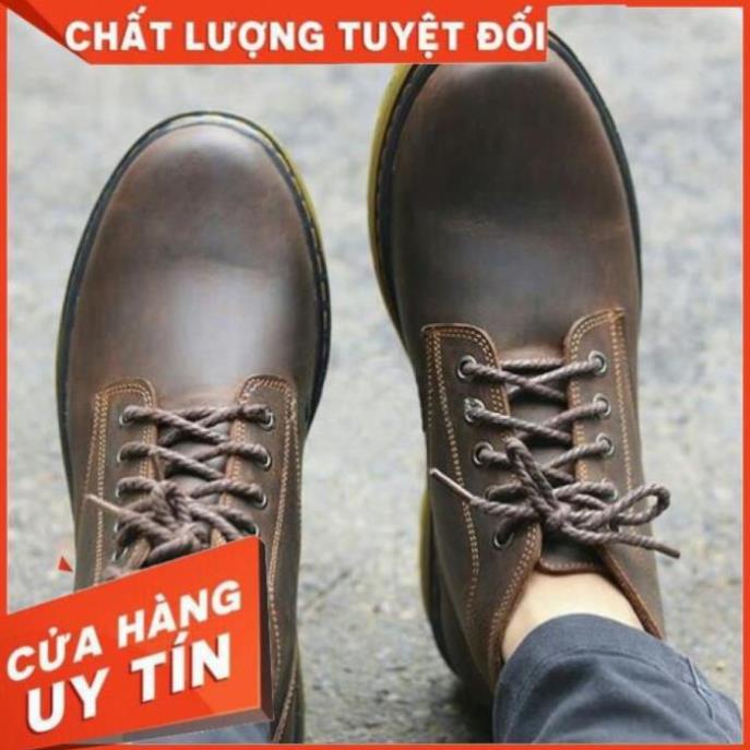 Tết Giày Bốt Nam Cổ Thấp Boot Nam Cao Cấp Chất Da Bò Thật - BẢO HÀNH 1 NĂM - new11 * . ) " % ' Tết *