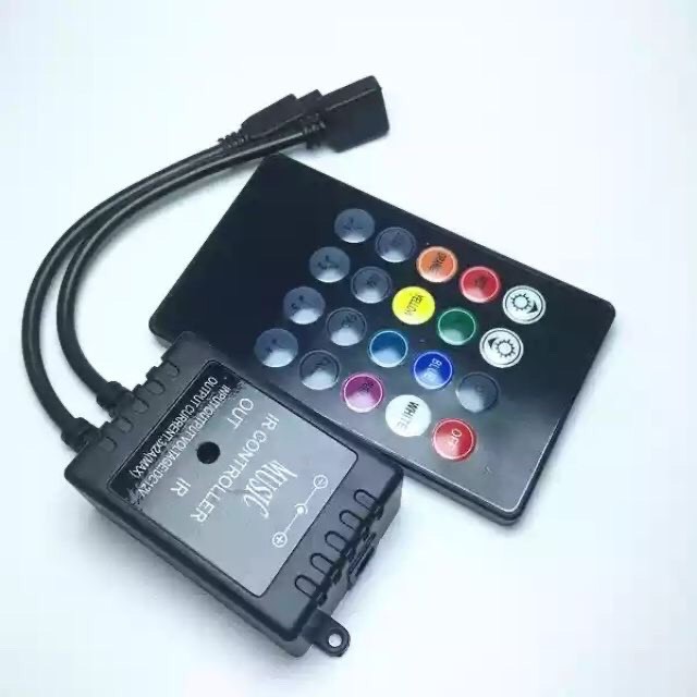 [ 24 phím ] Bộ Điểu Khiển LED RGB Cảm Biến Âm Thanh Tự Động Nháy Theo Nhạc