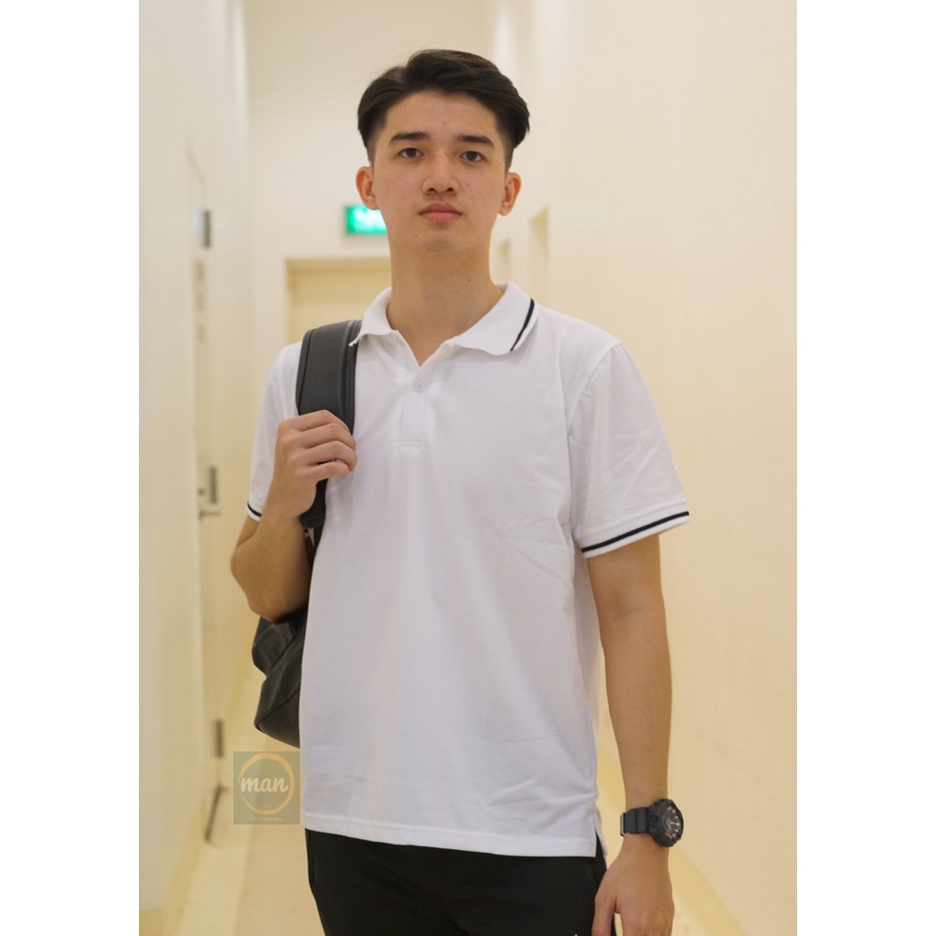 [SALE] Áo Thun Nam Polo Có Cổ Tay Ngắn Phối Màu ManVN | BigBuy360 - bigbuy360.vn