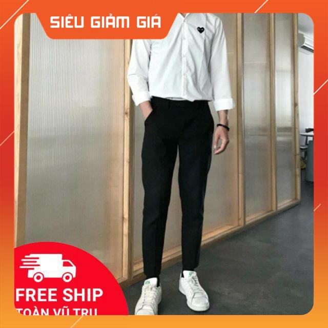 Quần Baggy Tây Đen Nam Nữ UNISEX